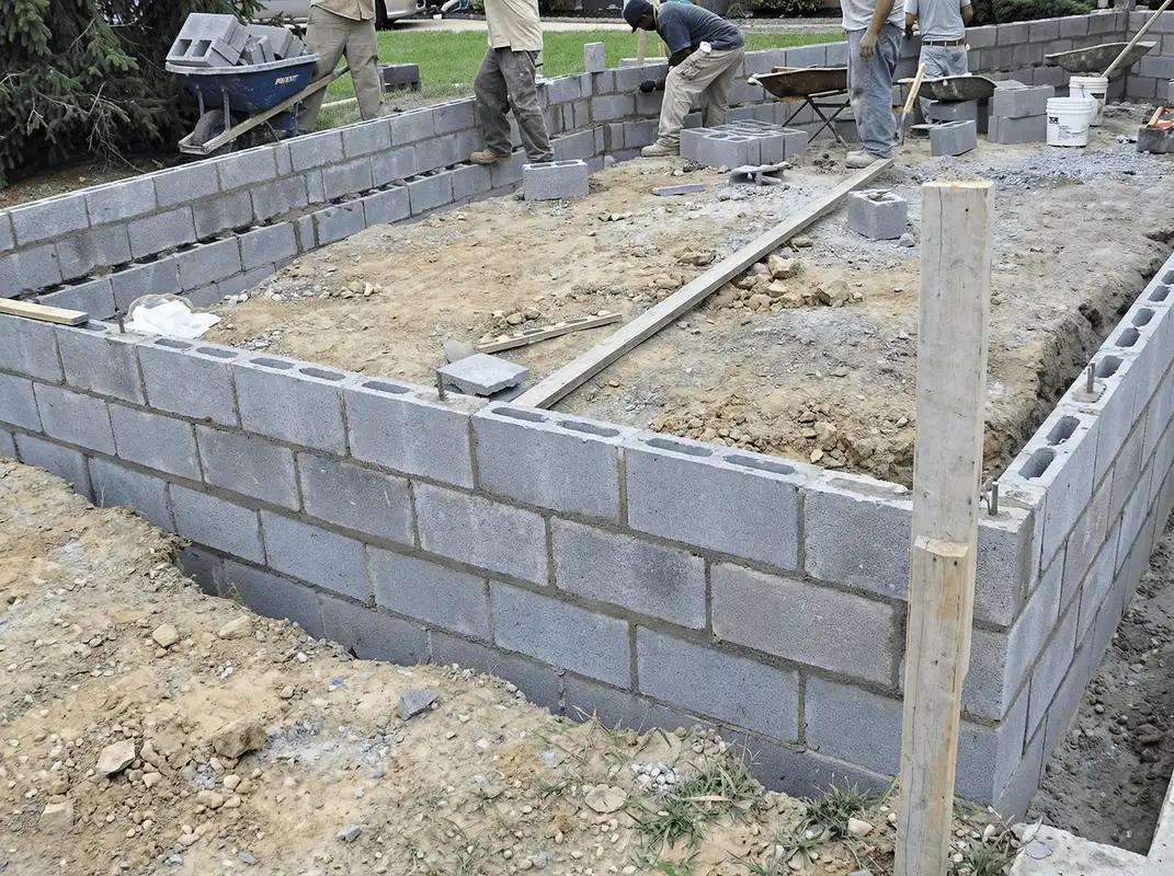 Professionals building a foundation with blocks in Chandler, AZ